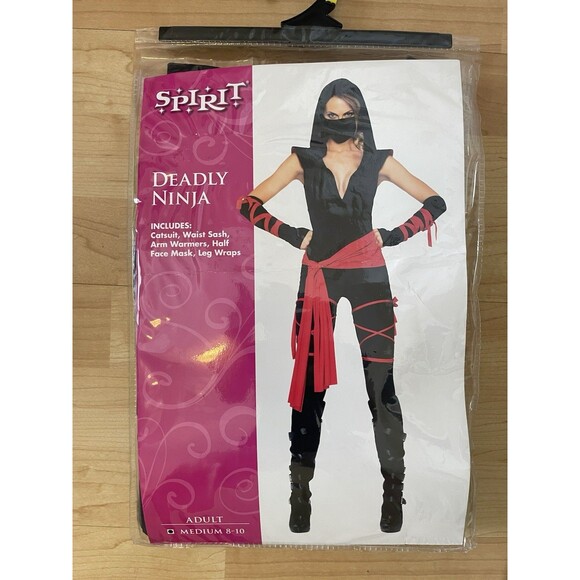 NWT Adult Deadly Ninja Jumpsuit Costume By Spirit Size Medium - Picture 5 of 8